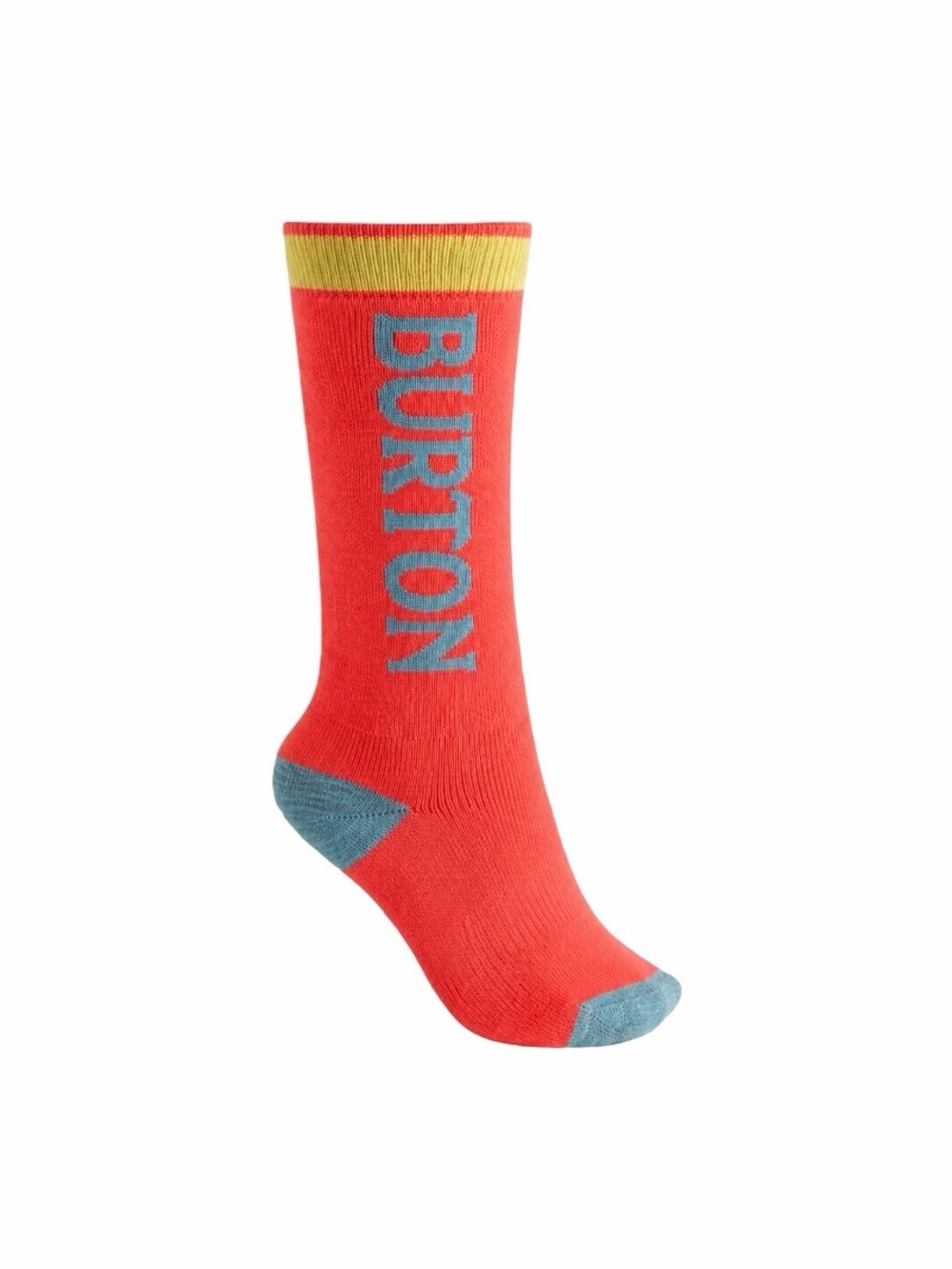 Burton Kids Weekend Midweight Winter Socks S/M Shoe Size 13-1 Orange Grey